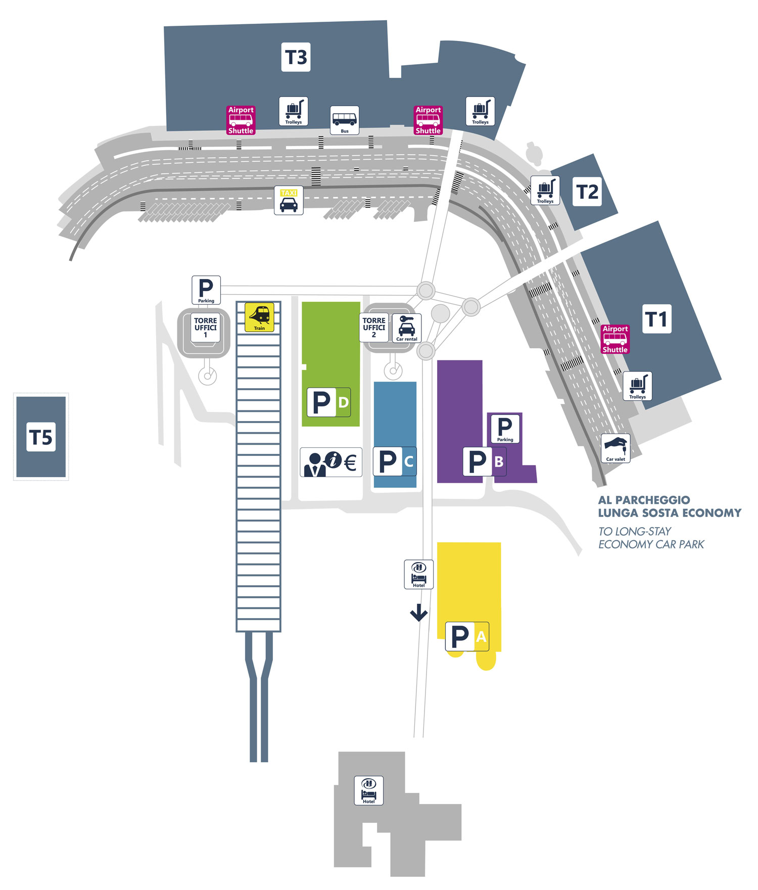 Схема аэропорта Фьюмичино